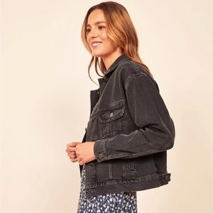 Reformation McCoy Denim Jacket, Washed Black, XS